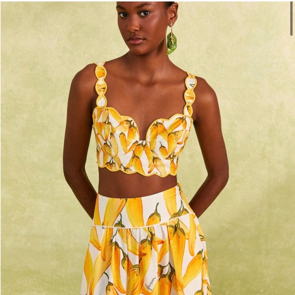 NWT FARM RIO Off-white Peppers Top size XL